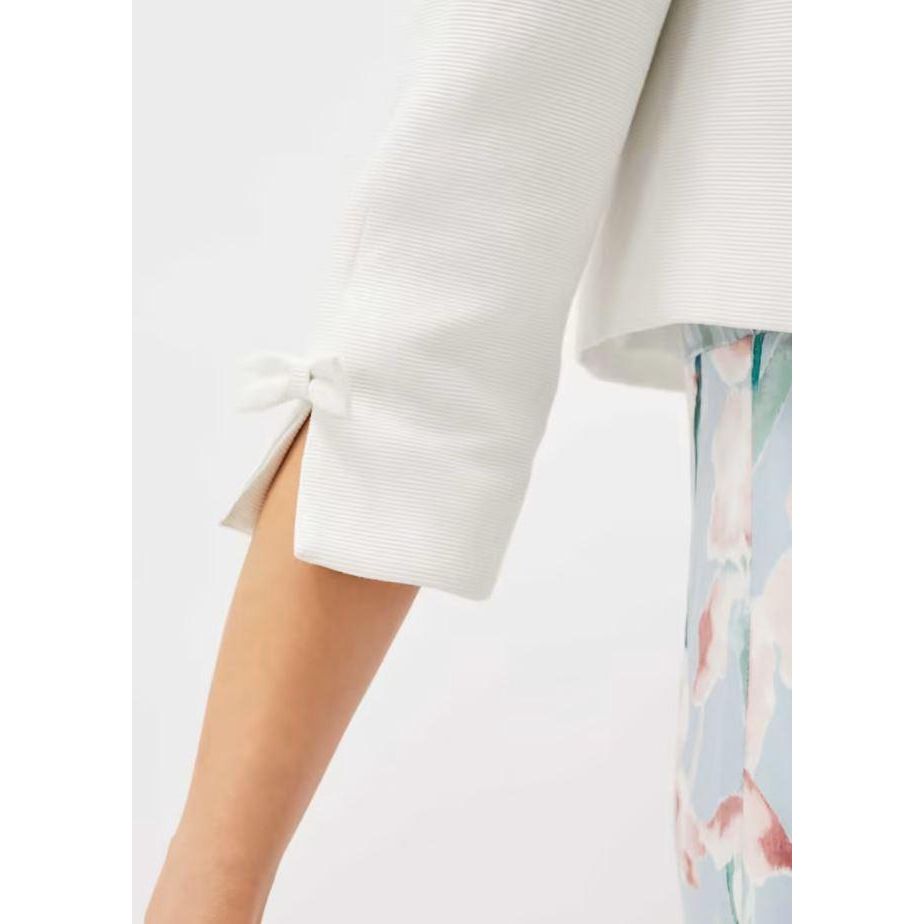 Phase Eight Zoelle Bow Detail Jacket - Ivory - Beales department store