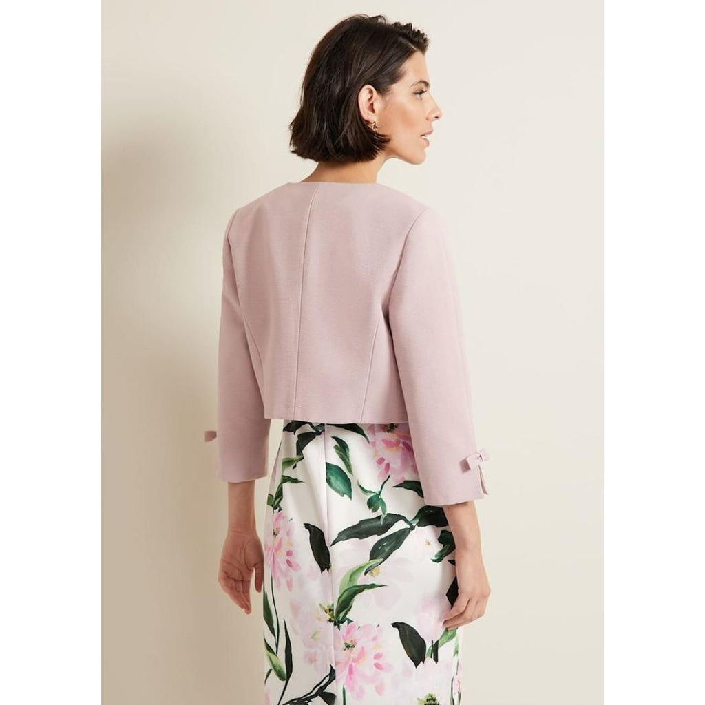 Phase Eight Zoelle Bow Jacket - Pale Pink - Beales department store