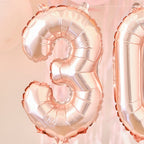 30th Rose Gold Foil Balloons