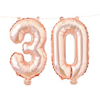 30th Rose Gold Foil Balloons