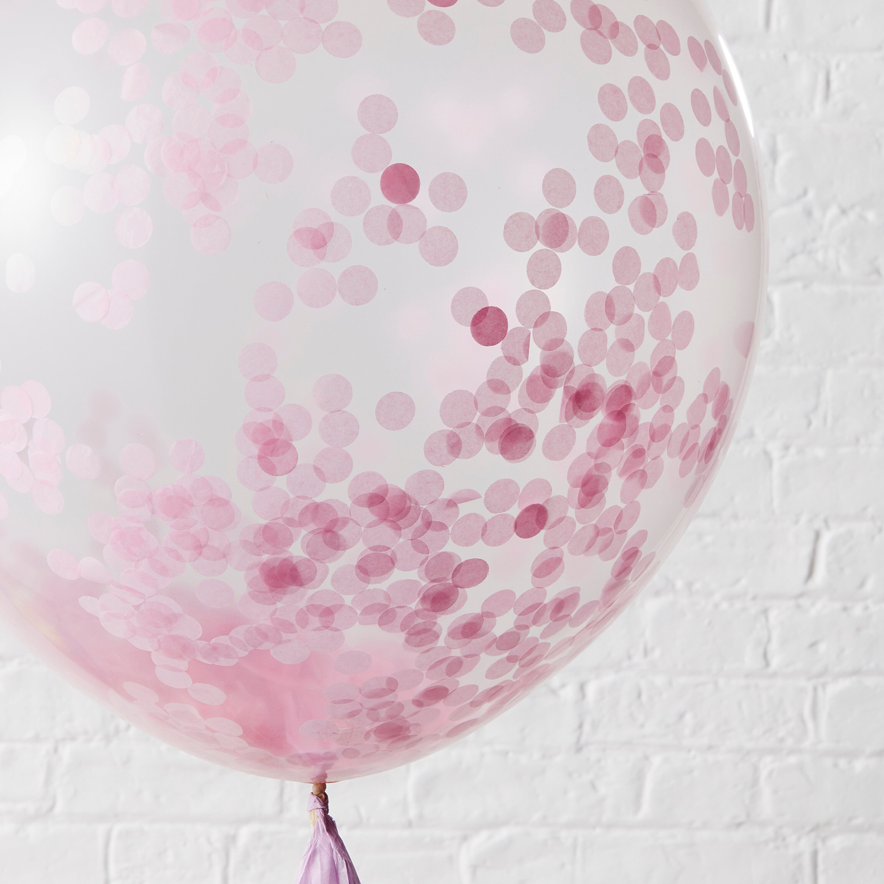 Pink Giant Confetti Balloons- 10 Inner Pack