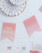 Pick & Mix Happy Birthday Ombre Flag Bunting - 3m