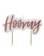 Pick & Mix Rose Gold 'Hooray' Candle - 9.5cm