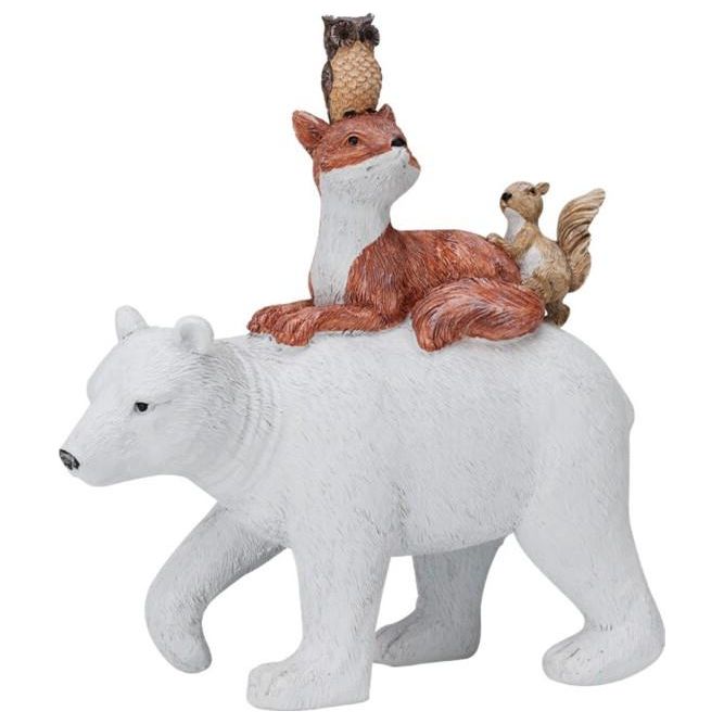 Polar Bear And Animal Friends 21cm Standing - Beales department store