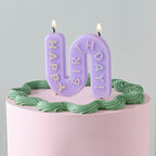 Wavy Pastel Happy Birthday Candle- 5 Inner Pack