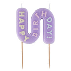 Wavy Pastel Happy Birthday Candle- 5 Inner Pack