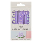 Wavy Pastel Happy Birthday Candle- 5 Inner Pack