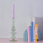 Green Glass Bubble Dinner Candle Holder- 5 Inner Pack