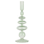 Green Glass Bubble Dinner Candle Holder- 5 Inner Pack