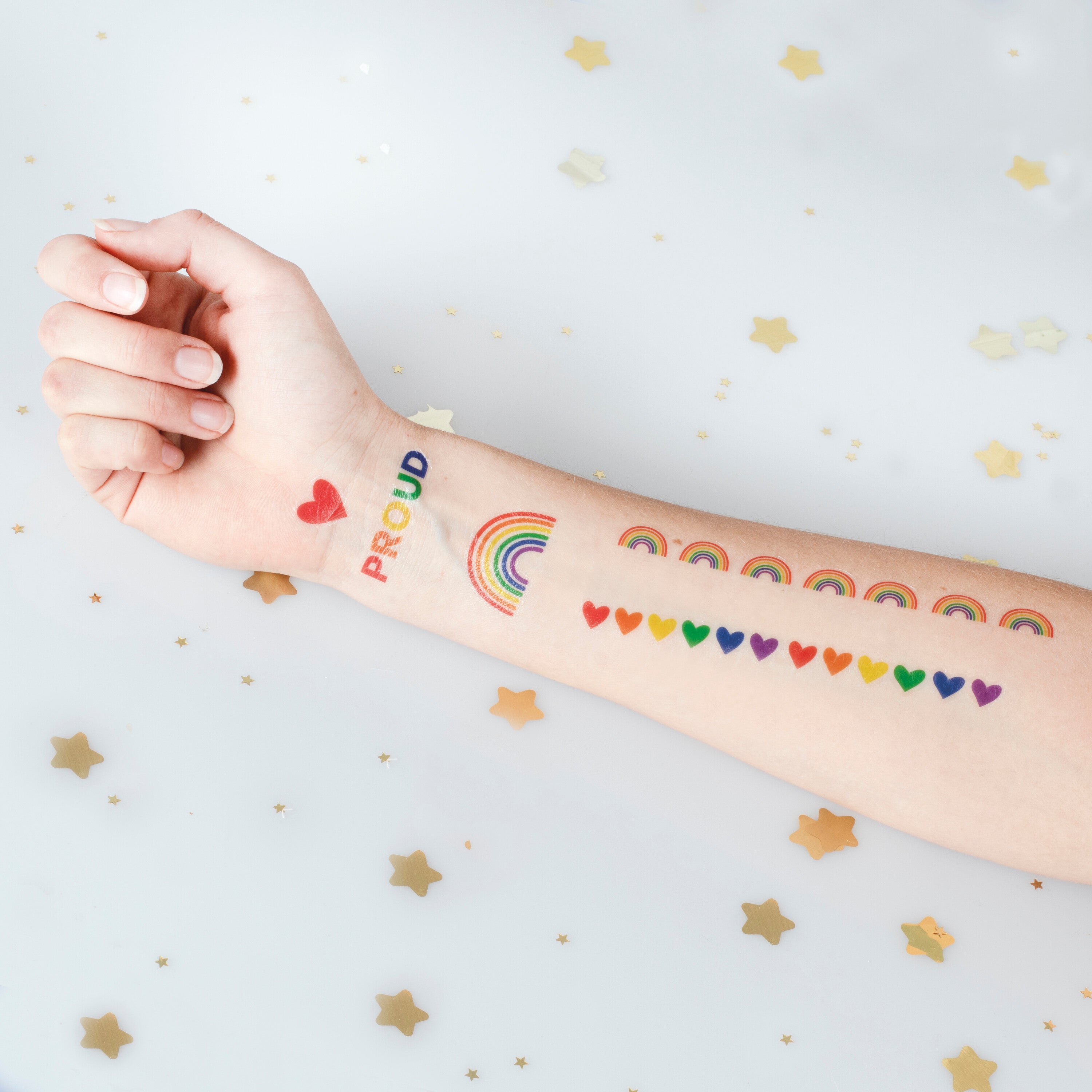 Rainbow Temporary Tattoos- 5 Inner Pack