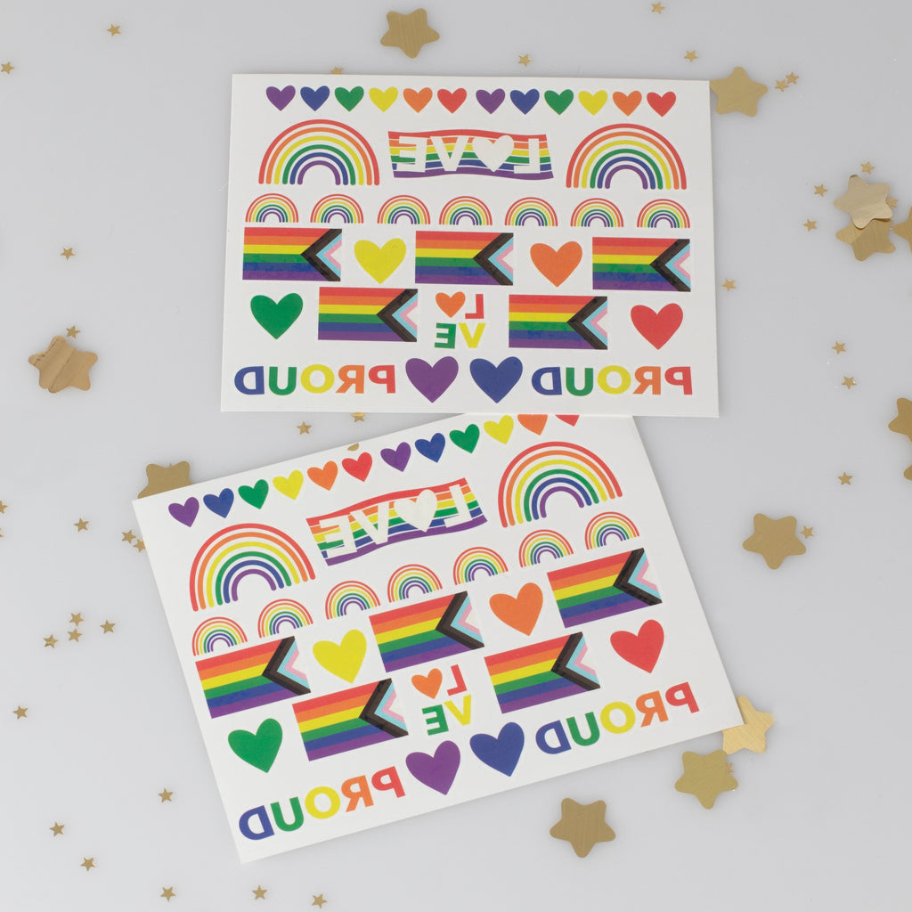 Rainbow Temporary Tattoos- 5 Inner Pack