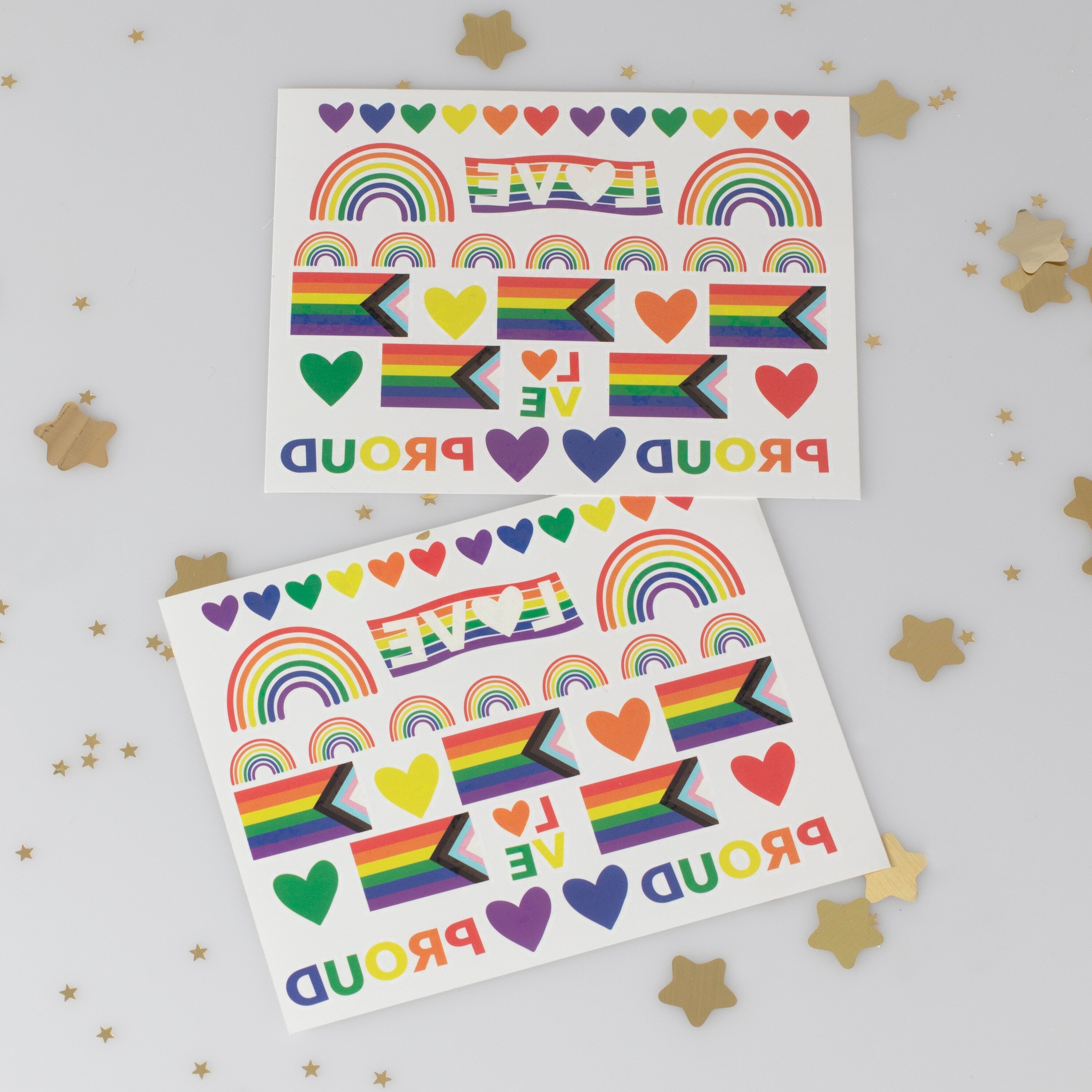 Rainbow Temporary Tattoos- 5 Inner Pack
