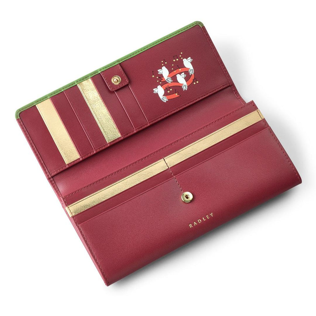 Radley 12 Days Of Christmas Large Flapover Matinee Purse - Cranberry - Beales department store