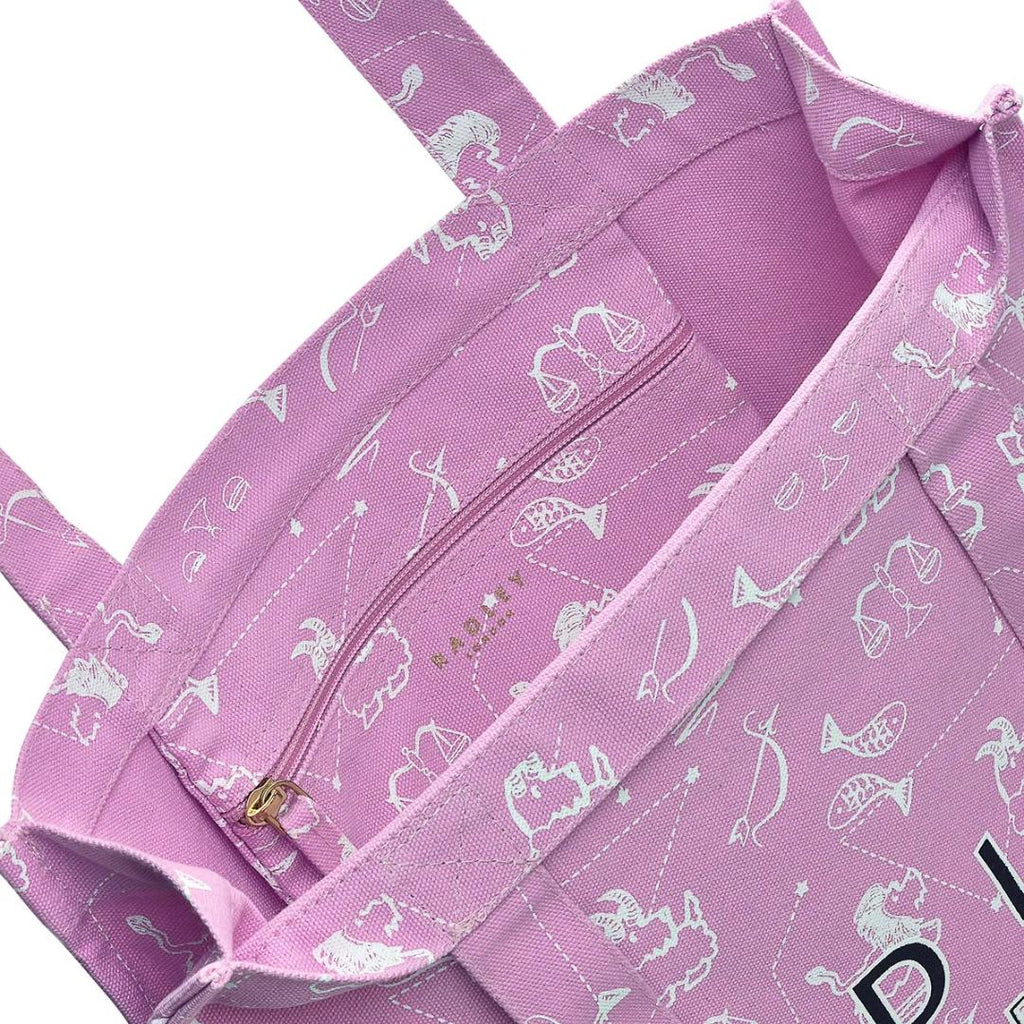 Radley Astrology Medium Open Top Tote Bag - Sugar Pink - Beales department store