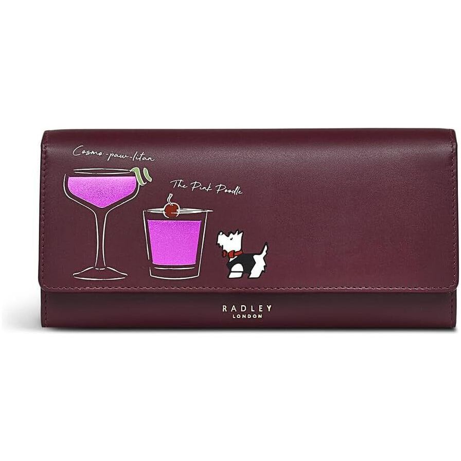 Radley Bartender Large Flapover Matinee Purse - Dark Cherry - Beales department store