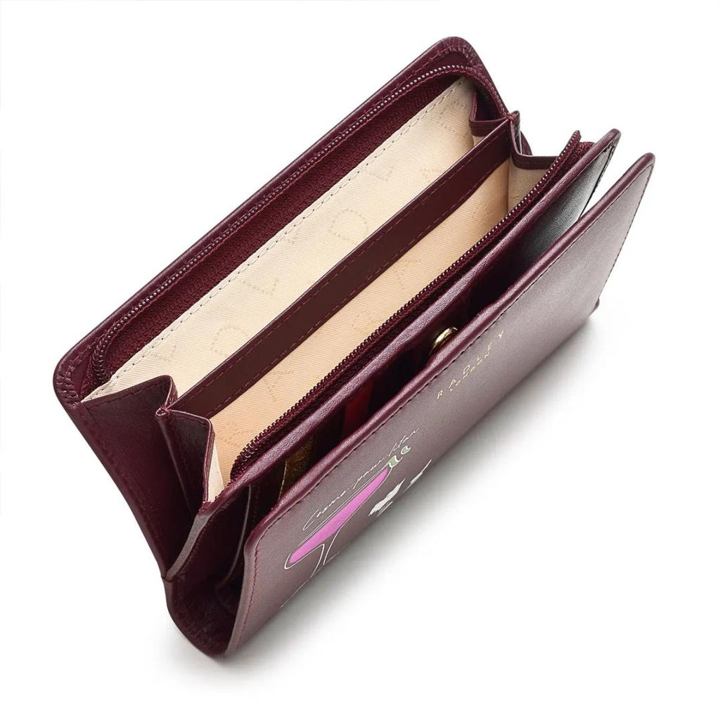 Radley Bartender Medium Bifold Purse - Dark Cherry - Beales department store