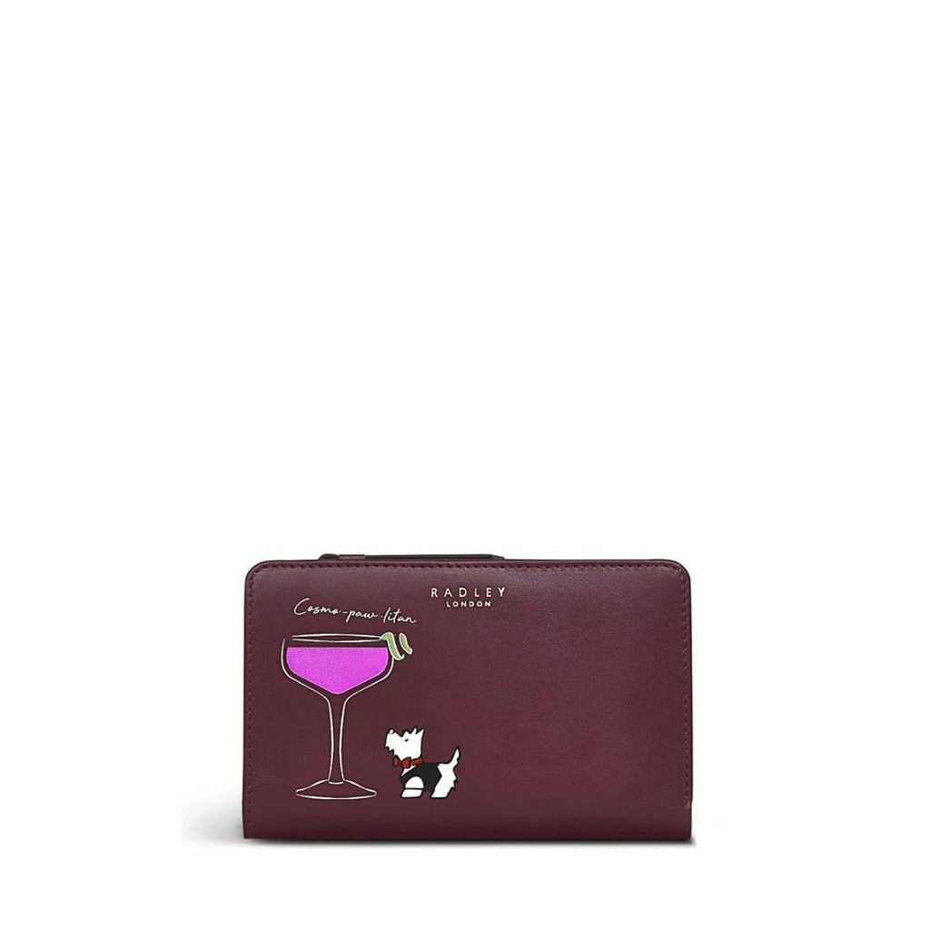 Radley Bartender Medium Bifold Purse - Dark Cherry - Beales department store