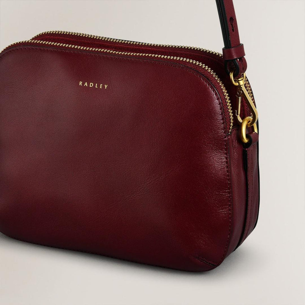 Radley Dukes Place Medium Ziptop Crossbody Bag - Cranberry - Beales department store