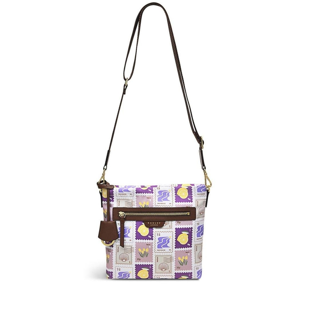 Radley Finsbury Park Holiday Stamps Small Ziptop Crossbody Bag - Light Natural - Beales department store