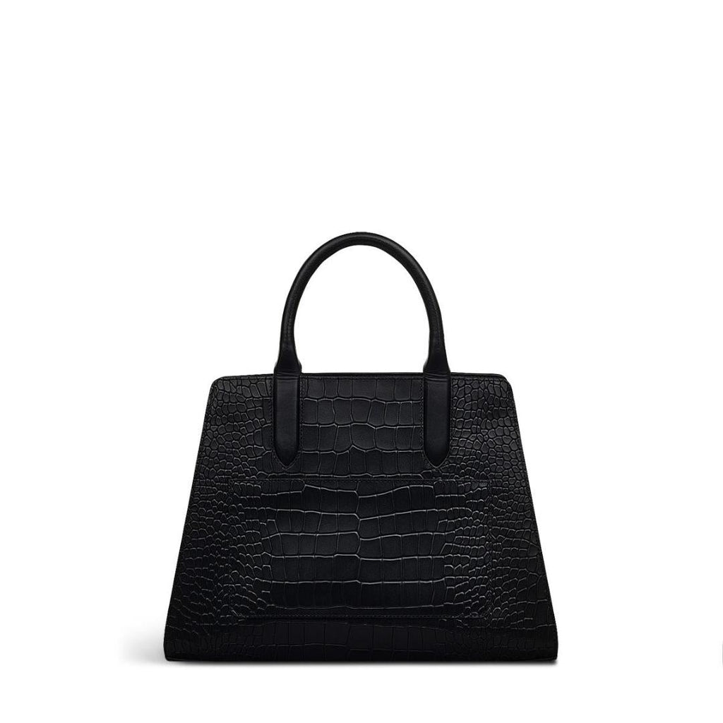 Radley Glasshouse Faux Croc Medium Grab Multiway Bag - Black - Beales department store