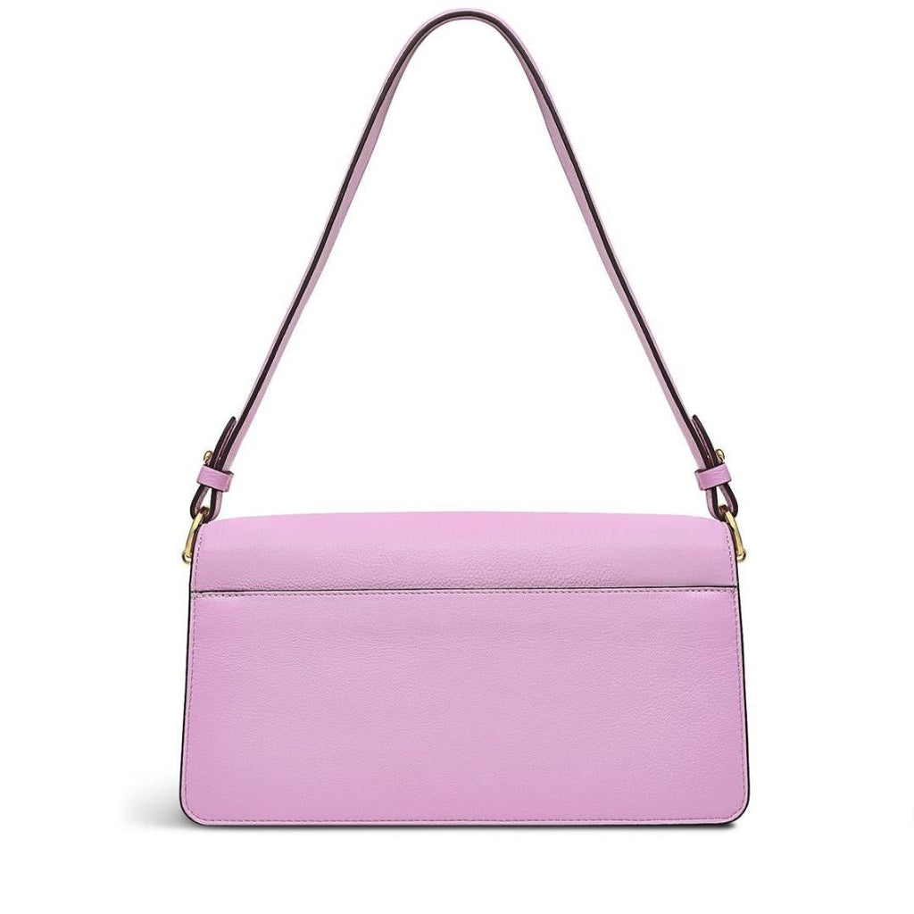 Radley Leather Lane Medium Flapover Shoulder Bag - Sugar Pink - Beales department store