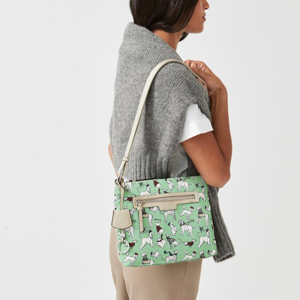 Radley Off On An Adventure Small Ziptop Crossbody Bag - Green Fig - Beales department store