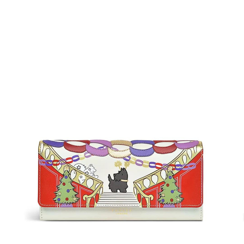 Radley Party Pals Large Flapover Matinee Picture Purse - Chalk - Beales department store