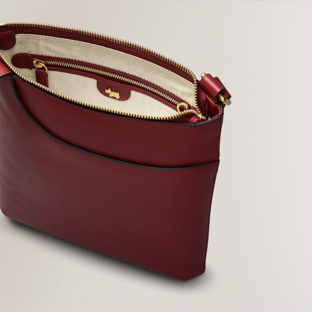 Radley Pockets Icon Medium Ziptop Crossbody Bag - Cranberry - Beales department store