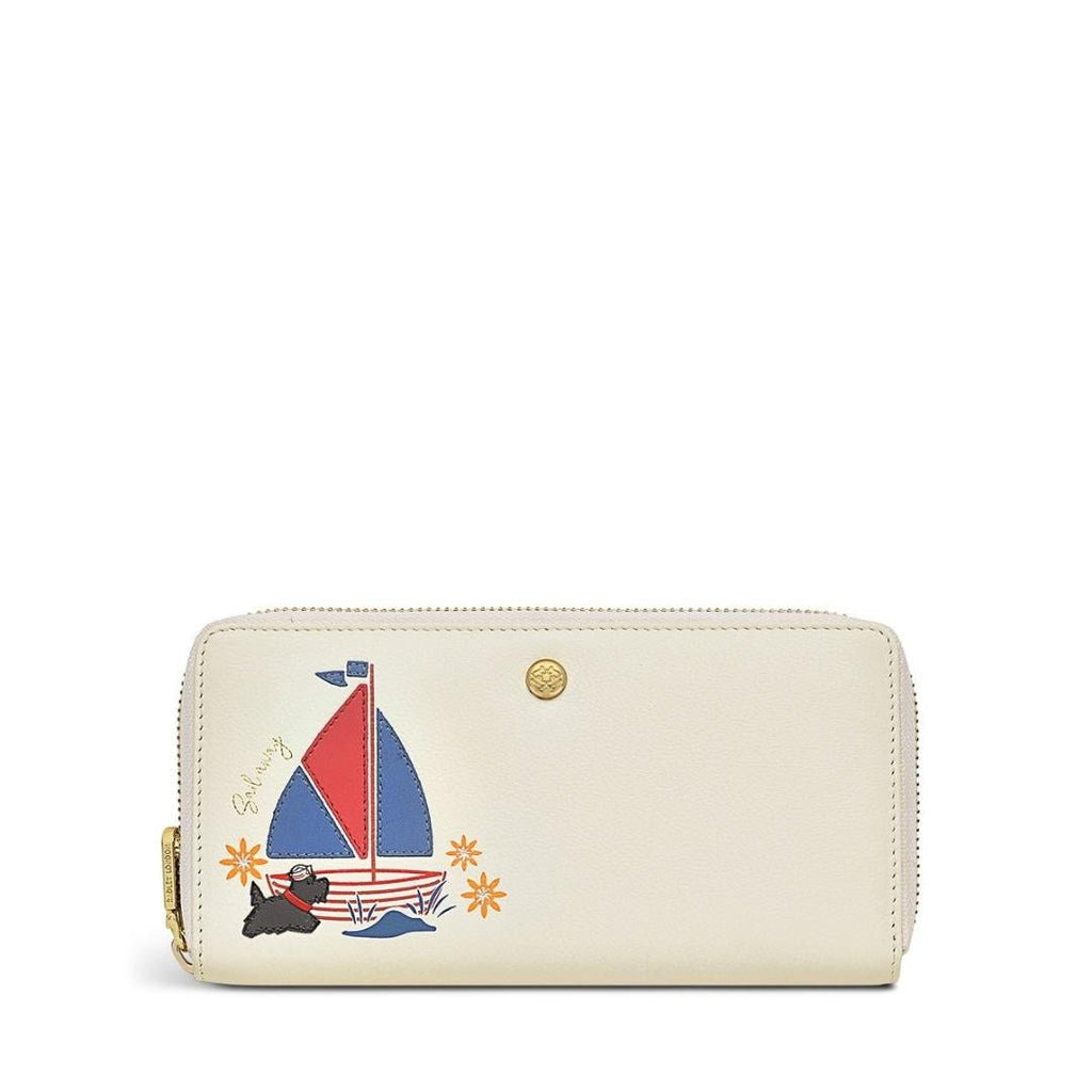 Radley Sail Away Large Zip Around Matinee Purse - Chalk - Beales department store