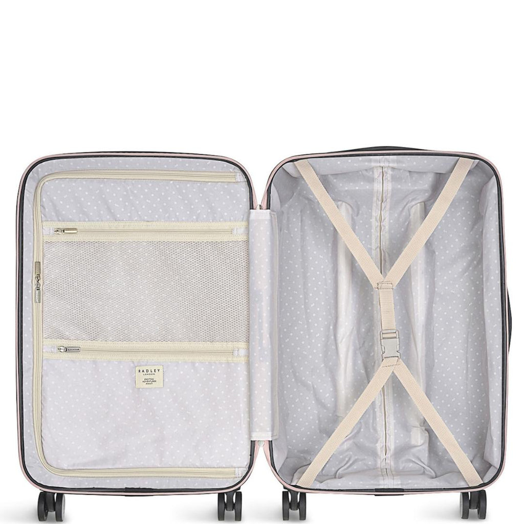 Radley Signature Logo 4 Wheel Medium Suitcase 68cm - Marshmallow - Beales department store