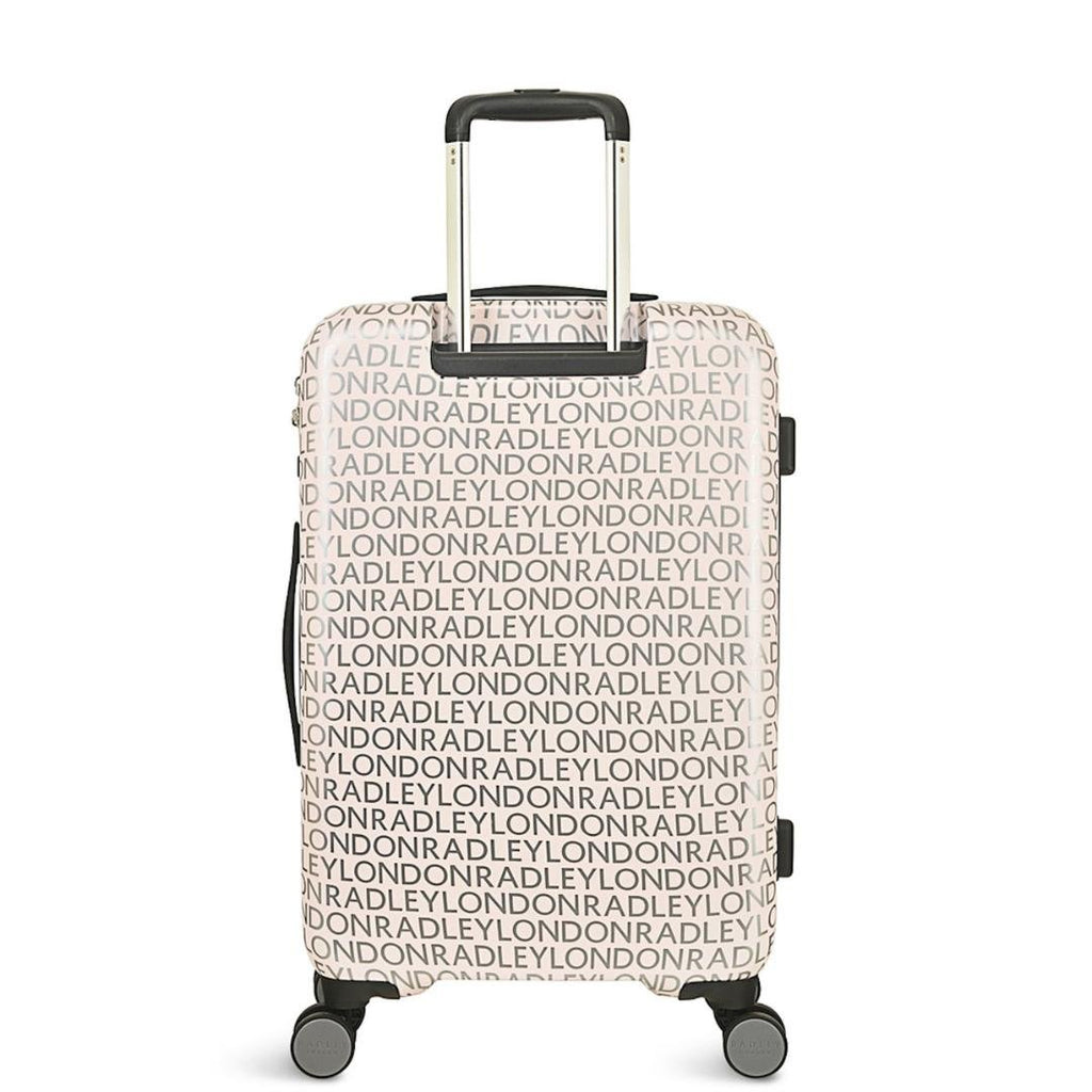 Radley Signature Logo 4 Wheel Medium Suitcase 68cm - Marshmallow - Beales department store