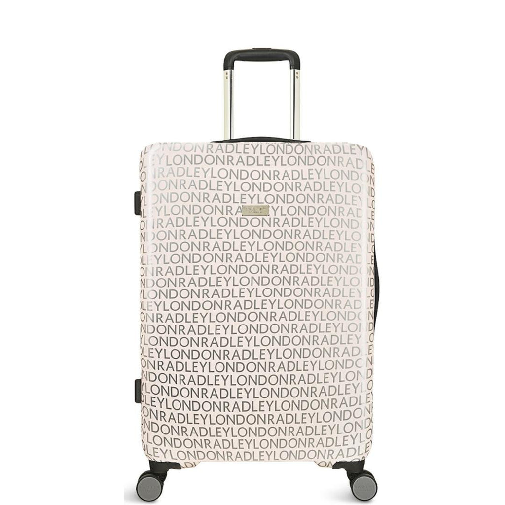 Radley Signature Logo 4 Wheel Medium Suitcase 68cm - Marshmallow - Beales department store