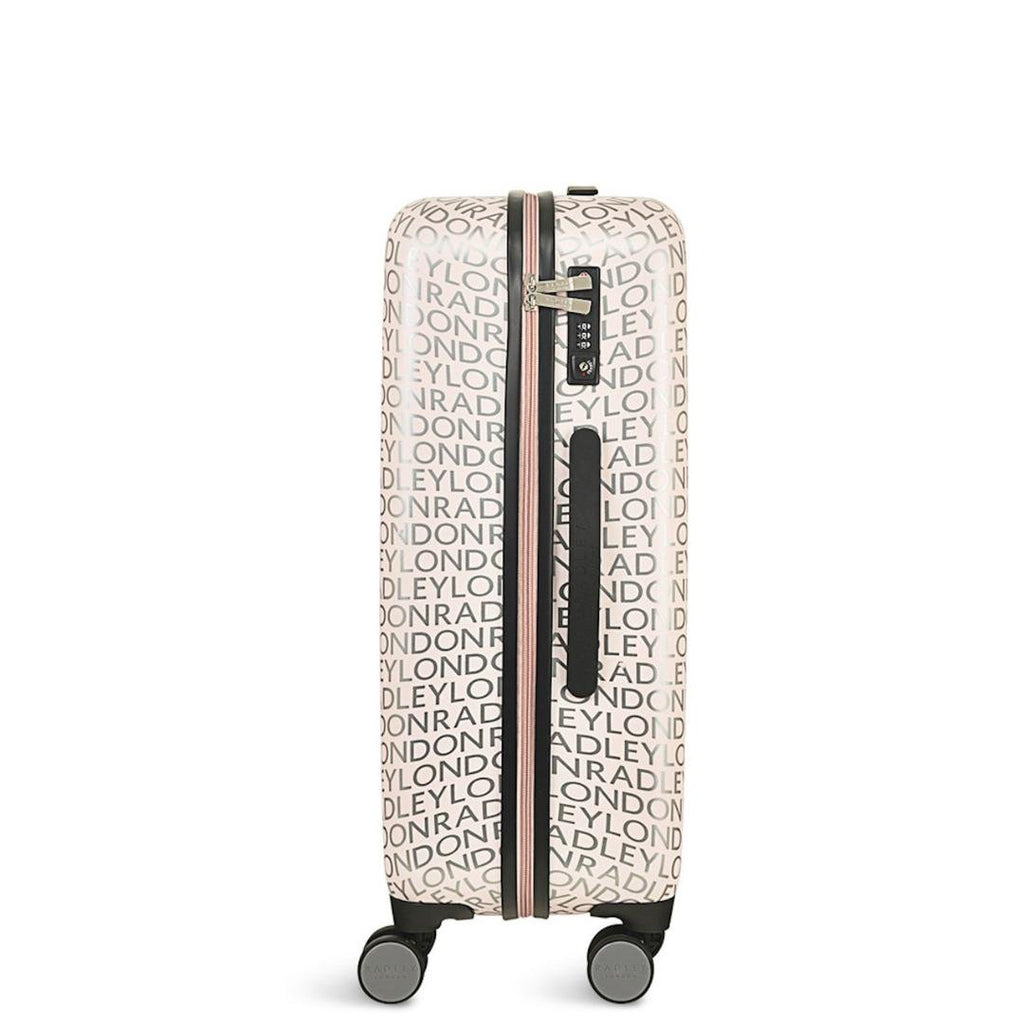 Radley Signature Logo 4 Wheel Medium Suitcase 68cm - Marshmallow - Beales department store