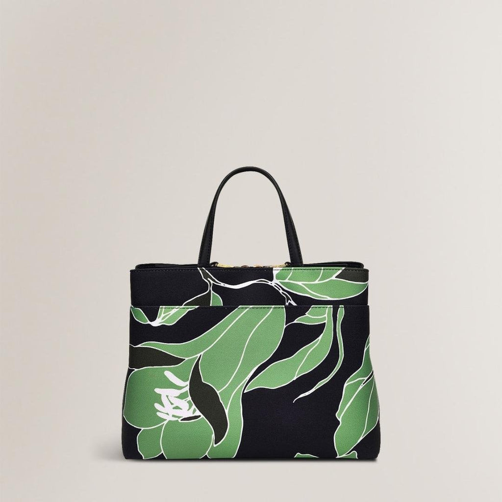 Radley Southwell Gardens Floral Medium Ziptop Grab Bag - Black - Beales department store