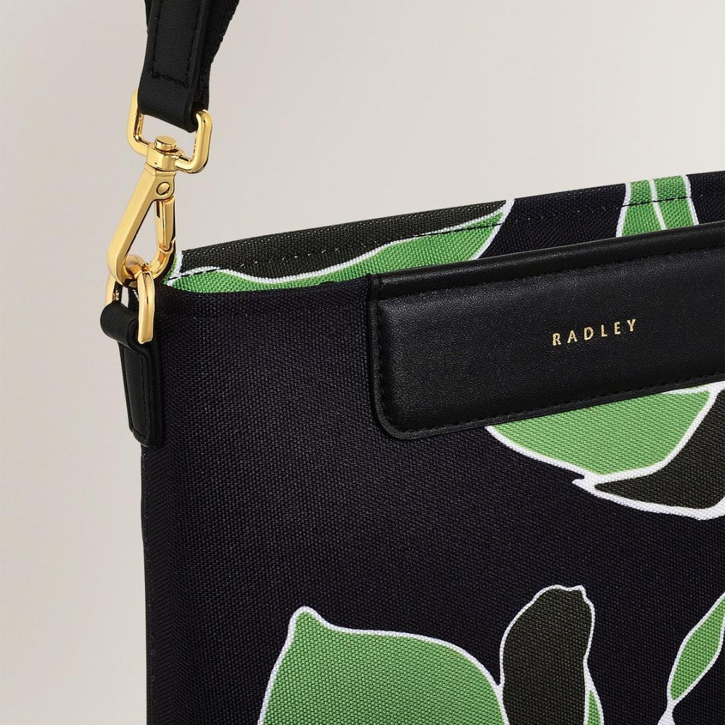 Radley Southwell Gardens Floral Small Ziptop Crossbody Bag - Black - Beales department store