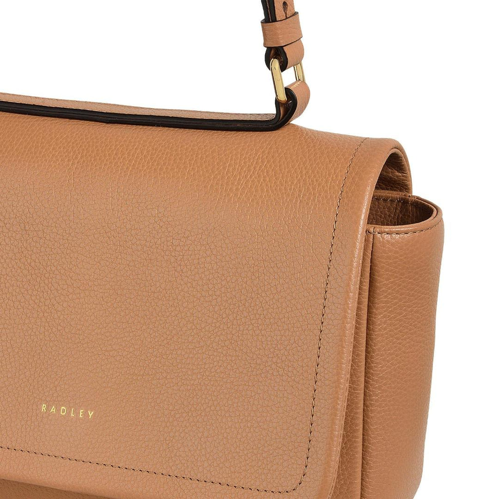 Radley Sycamore Grove Small Flapover Crossbody Bag - Dark Butter - Beales department store