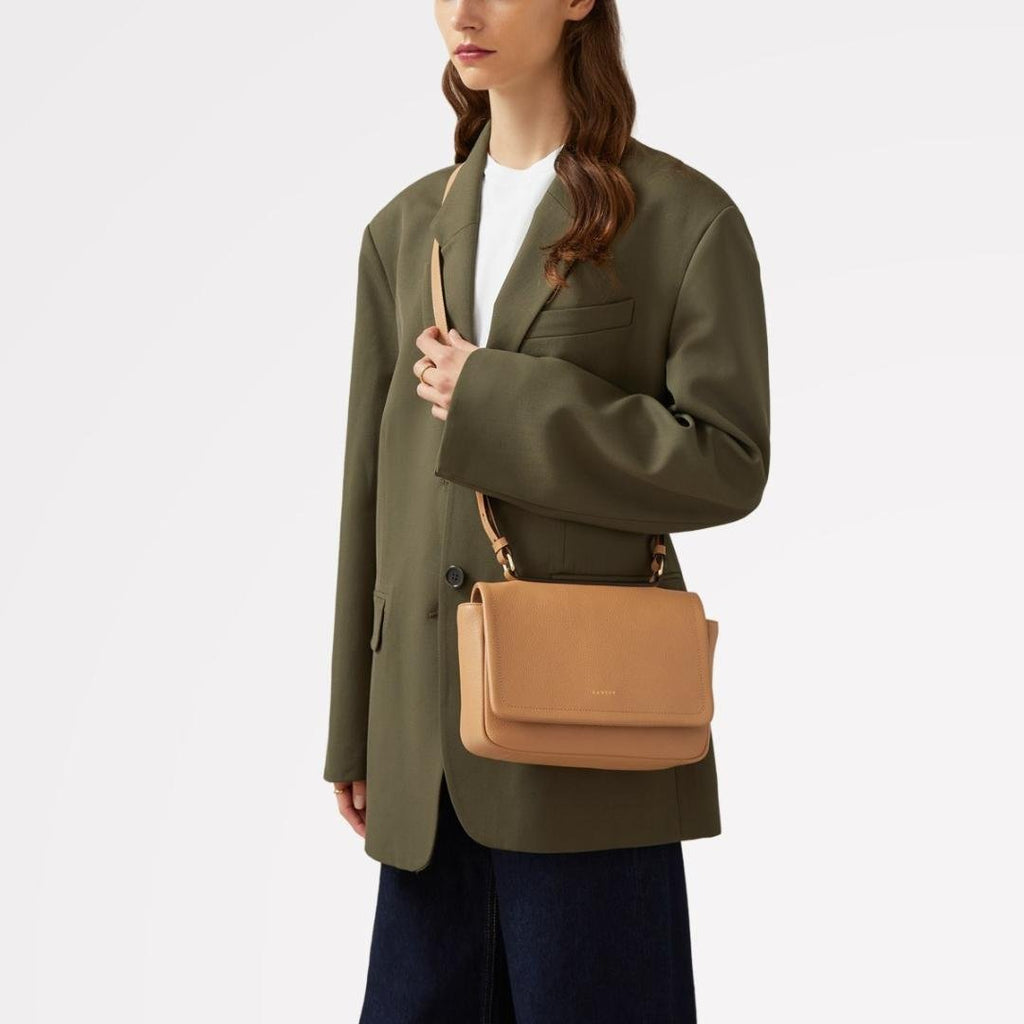 Radley Sycamore Grove Small Flapover Crossbody Bag - Dark Butter - Beales department store