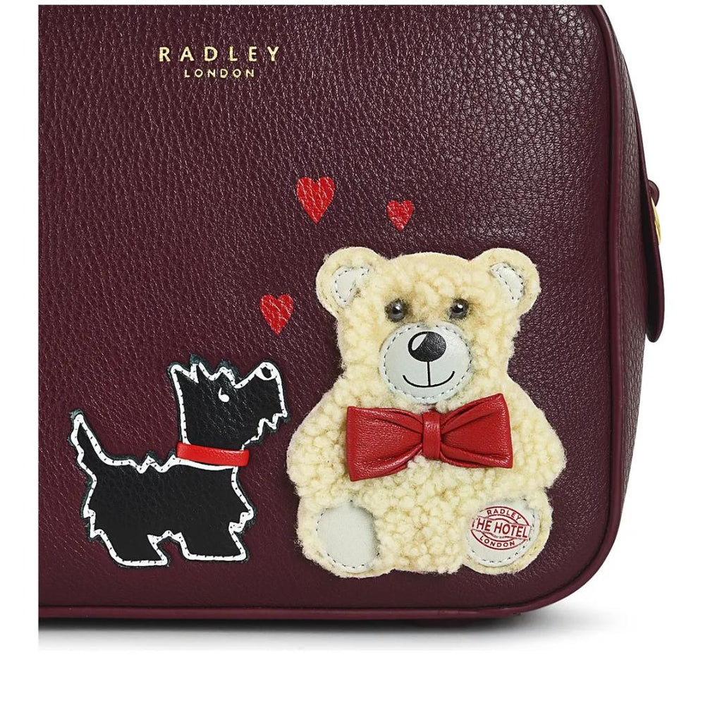 Radley Teddy Medium Ziptop Crossbody Bag - Dark Cherry - Beales department store