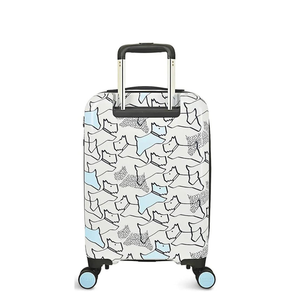 Radley Texture Dog 4 Wheel Carry On Suitcase 55cm - Pale Blue - Beales department store