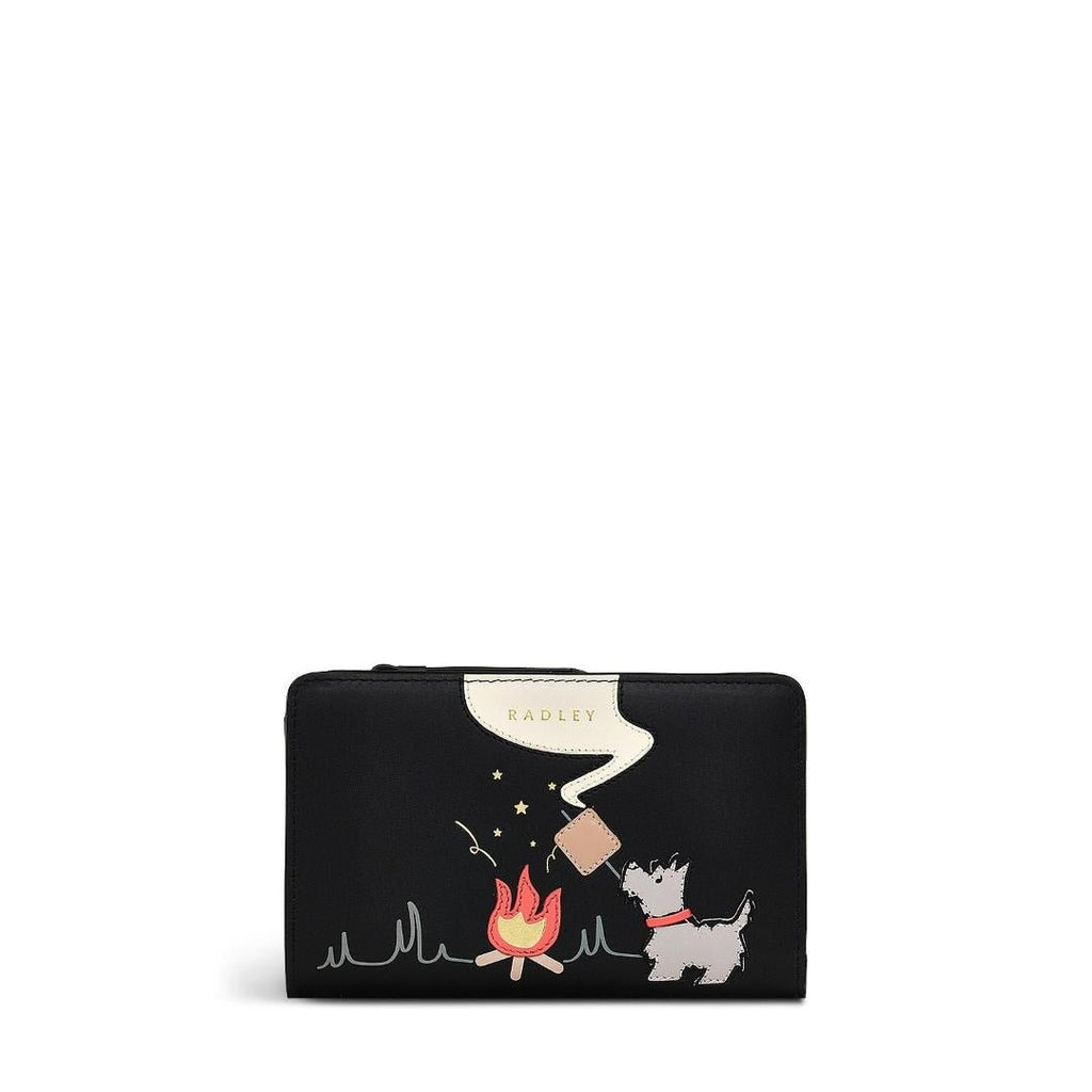 Radley Toasting Marshmallows Medium Bifold Purse - Black - Beales department store