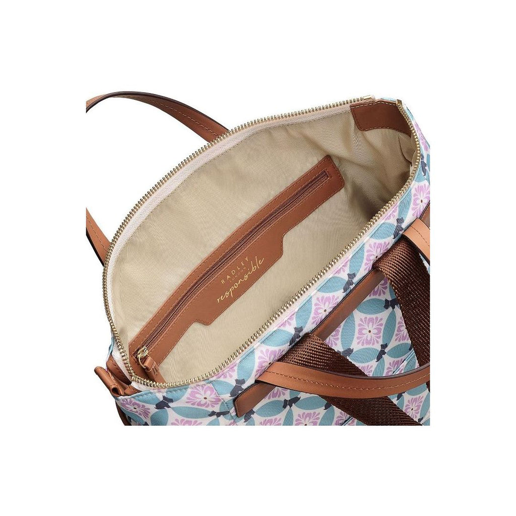 Radley Willow Walk Spring Geo Medium Ziptop Backpack - Chalk - Beales department store