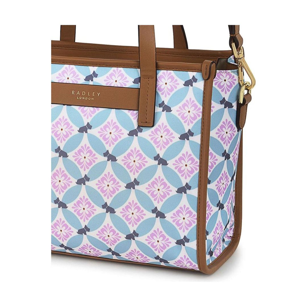 Radley Willow Walk Spring Geo Medium Ziptop Grab Bag - Chalk - Beales department store