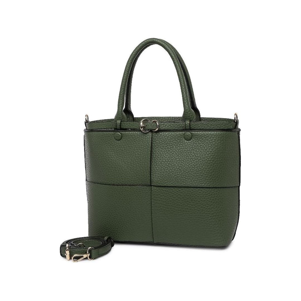 Raffaella Buckle Detail Shoulder Bag - Green - Beales department store