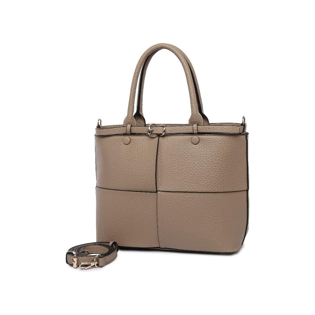 Raffaella Buckle Detail Shoulder Bag - Taupe - Beales department store