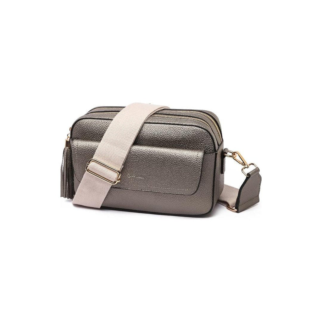 Raffaella Crossbody Pocket Camera Bag - Silver - Beales department store