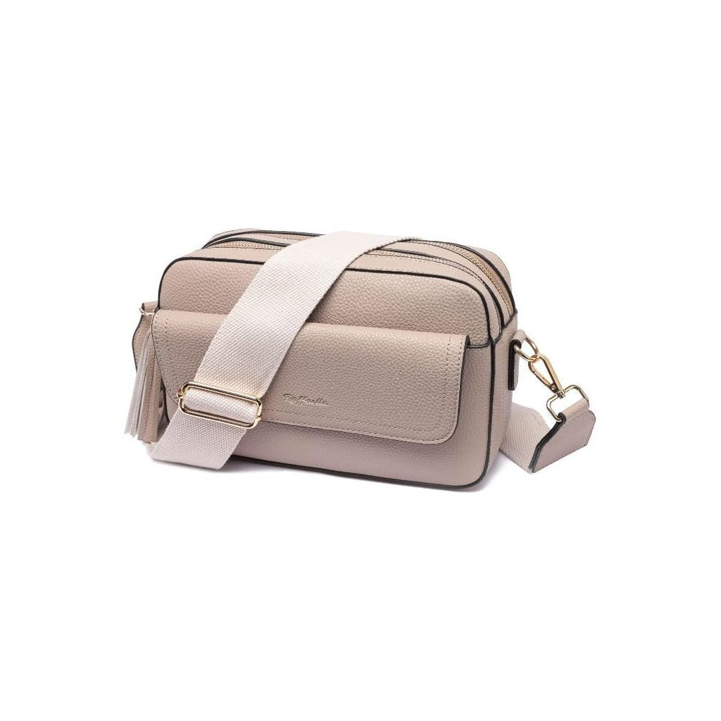 Raffaella Crossbody Pocket Camera Bag - Taupe - Beales department store