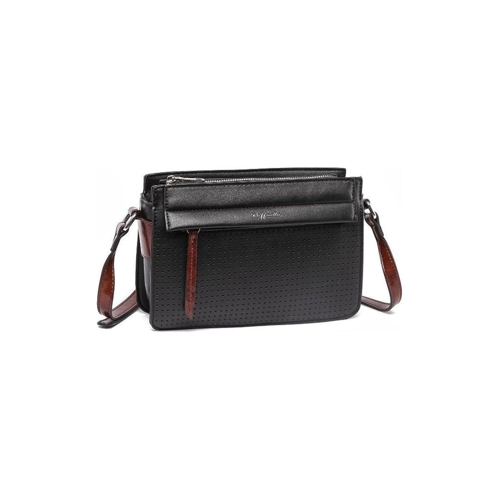 Raffaella Crossbody Satchel Bag - Black - Beales department store