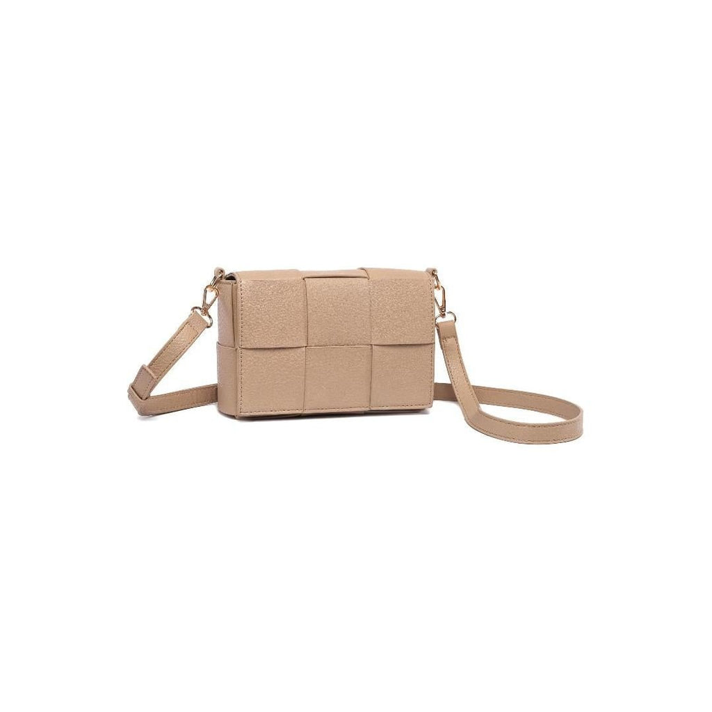 Raffaella Crossbody Weave Bag - Taupe - Beales department store