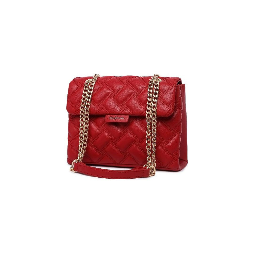 Raffaella Quilted Chain Bag - Red - Beales department store