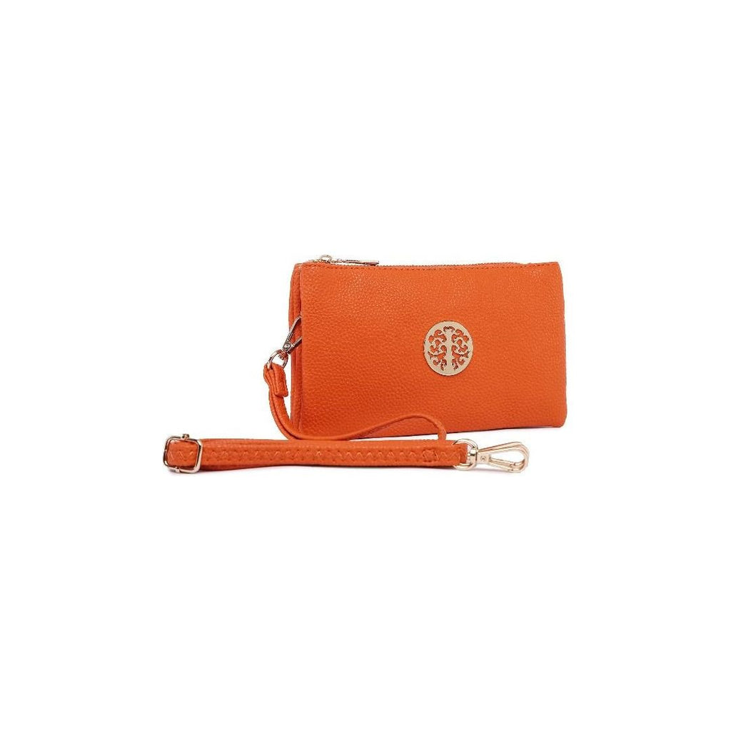 Raffaella Small Clutch Bag - Orange - Beales department store